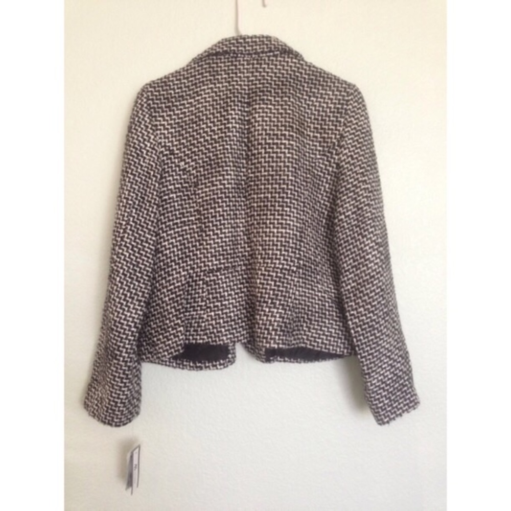 NWT AB Studio Black & White Knit Blazer Size 14 - Picture 4 of 6
